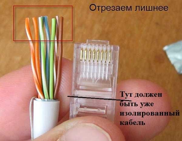 Подключение интернет розетки rj-45 и обжим коннектора Подключение интернет розетки rj-45 и обжим коннектора