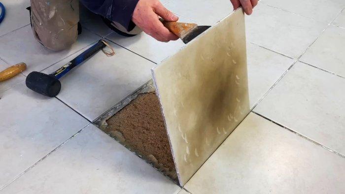 Как локально снять плитку без повреждения Как локально снять плитку без повреждения