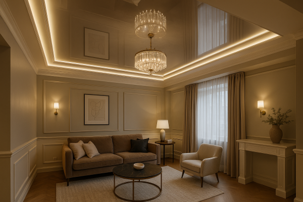 Как выбрать зеркальные натяжные потолки: освещение и цвет стен, которые сделают ваш интерьер уникальным Как выбрать зеркальные натяжные потолки: освещение и цвет стен, которые сделают ваш интерьер уникальным