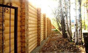 Строительство деревянных заборов из бруса Строительство деревянных заборов из бруса