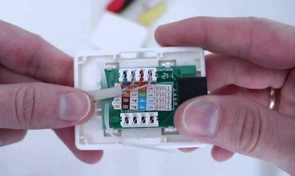Подключение интернет розетки rj-45 и обжим коннектора Подключение интернет розетки rj-45 и обжим коннектора