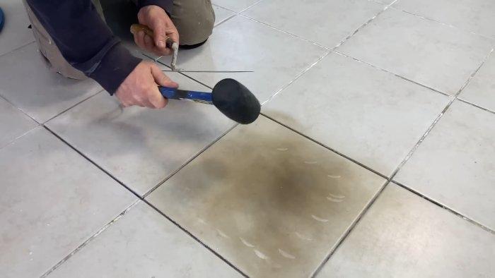 Как локально снять плитку без повреждения Как локально снять плитку без повреждения