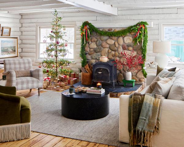 Идеально для зимних каникул: бревенчатый домик в иллинойсе Идеально для зимних каникул: бревенчатый домик в иллинойсе