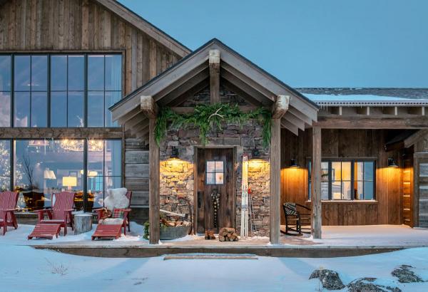 Праздники на горнолыжном курорте: интерьер в стиле рустик в монтане Праздники на горнолыжном курорте: интерьер в стиле рустик в монтане