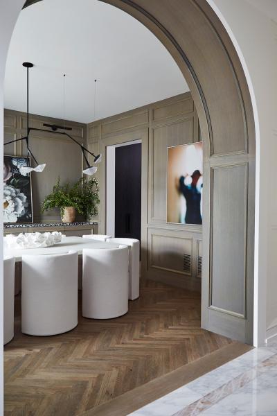 Роскошный деревянный потолок в интерьере модной квартиры в торонто Роскошный деревянный потолок в интерьере модной квартиры в торонто