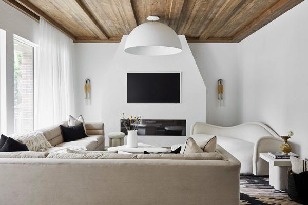 Роскошный деревянный потолок в интерьере модной квартиры в торонто Роскошный деревянный потолок в интерьере модной квартиры в торонто