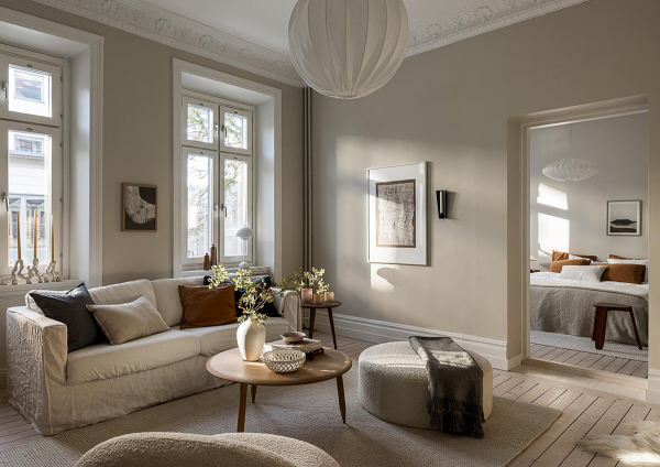 Сдержанная красота нейтрального интерьера: квартира в гетеборге Сдержанная красота нейтрального интерьера: квартира в гетеборге