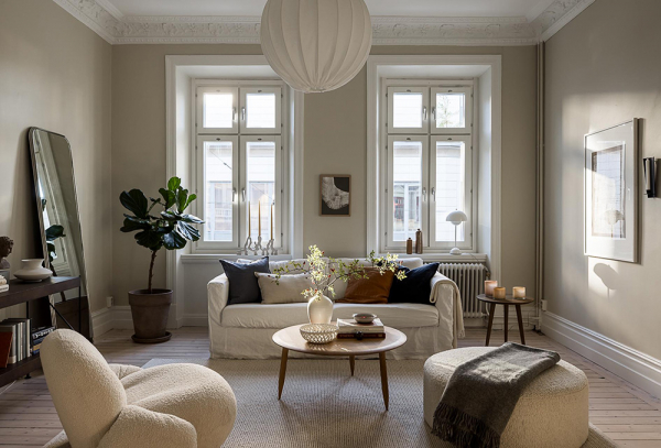 Сдержанная красота нейтрального интерьера: квартира в гетеборге Сдержанная красота нейтрального интерьера: квартира в гетеборге