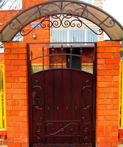 Козырьки и навесы над калиткой Козырьки и навесы над калиткой