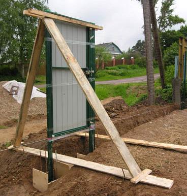 Установка калитки из профнастила Установка калитки из профнастила