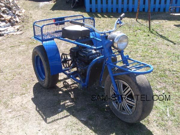 Самодельный трицикл с двигателем от мотоблока: как я сделал его своими руками Самодельный трицикл с двигателем от мотоблока: как я сделал его своими руками