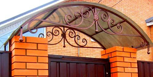 Козырьки и навесы над калиткой Козырьки и навесы над калиткой