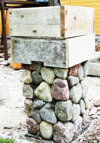 Как сделать забор из булыжника Как сделать забор из булыжника
