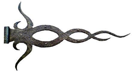 Калитки из профнастила с элементами ковки Калитки из профнастила с элементами ковки