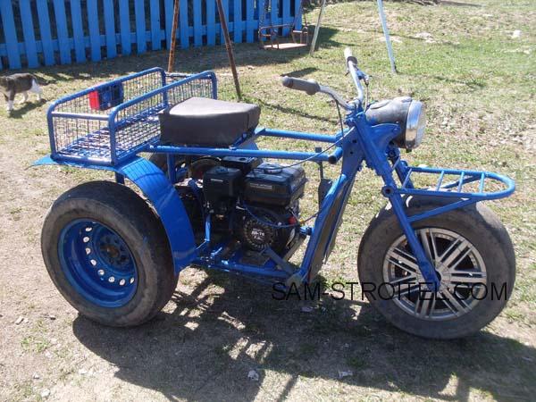 Самодельный трицикл с двигателем от мотоблока: как я сделал его своими руками Самодельный трицикл с двигателем от мотоблока: как я сделал его своими руками
