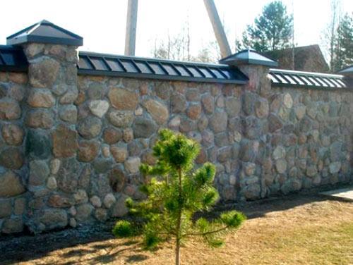 Различные виды камней для забора Различные виды камней для забора