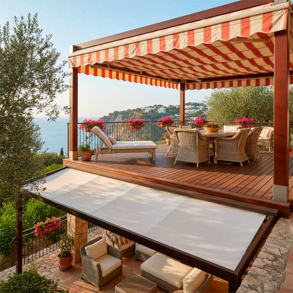 Навес для террасы: какой выбрать и как установить Навес для террасы: какой выбрать и как установить