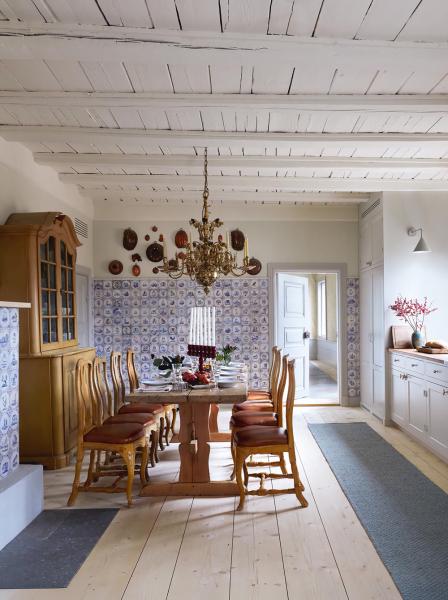 Традиционный праздничный уют в чудесной старинной вилле в швеции Традиционный праздничный уют в чудесной старинной вилле в швеции