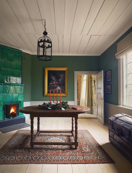 Традиционный праздничный уют в чудесной старинной вилле в швеции Традиционный праздничный уют в чудесной старинной вилле в швеции