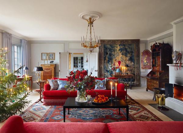 Традиционный праздничный уют в чудесной старинной вилле в швеции Традиционный праздничный уют в чудесной старинной вилле в швеции