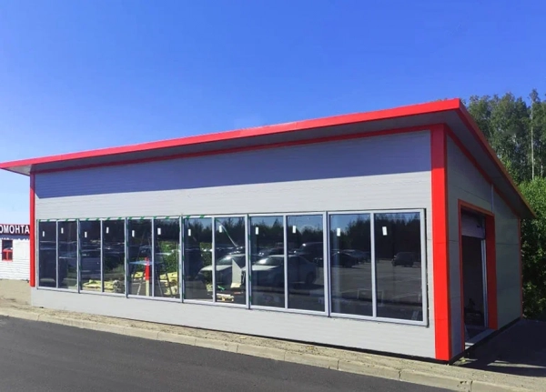 Треугольный павильон из сэндвич-панелей — современное решение для торговли и бизнеса Треугольный павильон из сэндвич-панелей — современное решение для торговли и бизнеса