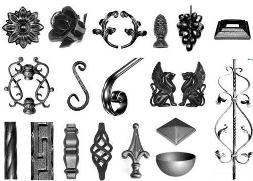 Забор с элементами художественной ковки Забор с элементами художественной ковки