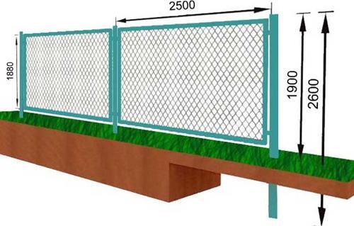 Забор из уголка и сетки-рабицы Забор из уголка и сетки-рабицы