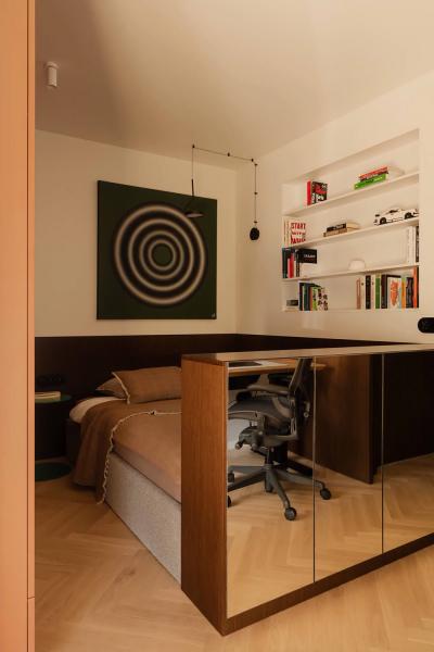 Атмосферный мужской интерьер в варшаве в землистых оттенках (53 кв. М) Атмосферный мужской интерьер в варшаве в землистых оттенках (53 кв. М)