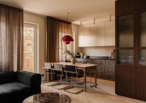 Атмосферный мужской интерьер в варшаве в землистых оттенках (53 кв. М) Атмосферный мужской интерьер в варшаве в землистых оттенках (53 кв. М)