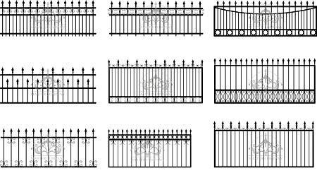 Забор с элементами художественной ковки Забор с элементами художественной ковки