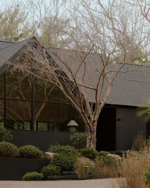 Эффектное сочетание тёмных оттенков и восточных мотивов: дом на лонг-айленде Эффектное сочетание тёмных оттенков и восточных мотивов: дом на лонг-айленде