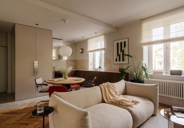 Спокойный, но интересный интерьер небольшой квартиры в варшаве (52 кв. М) Спокойный, но интересный интерьер небольшой квартиры в варшаве (52 кв. М)