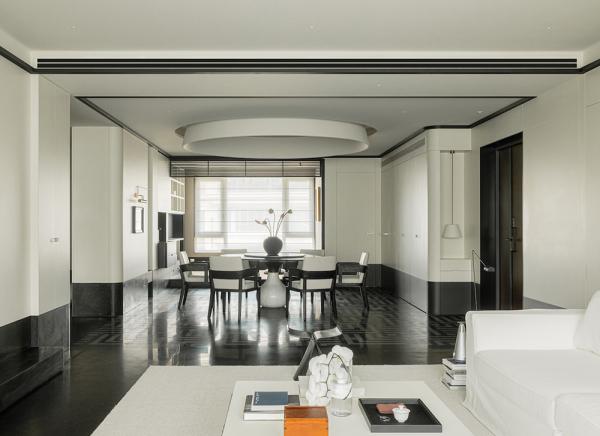 Воздушный современный интерьер в китае с черными акцентами в декоре Воздушный современный интерьер в китае с черными акцентами в декоре