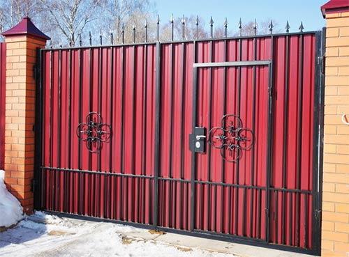 Цена металлических ворот с калиткой Цена металлических ворот с калиткой