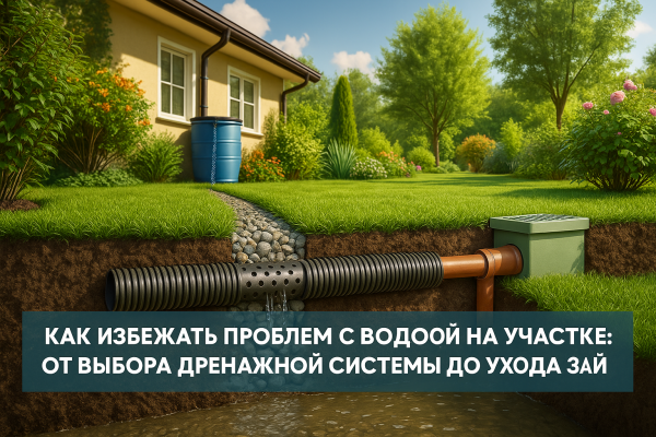 Как избежать проблем с водой на участке: от выбора дренажной системы до ухода за ней