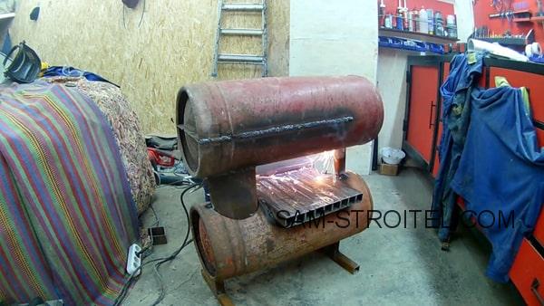 Печь в гараж из газового баллона (29 фото изготовления) Печь в гараж из газового баллона (29 фото изготовления)