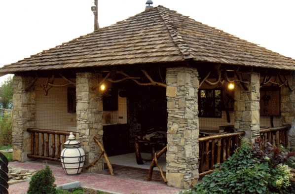 Строим кирпичную беседку, из бута или строительных блоков Строим кирпичную беседку, из бута или строительных блоков