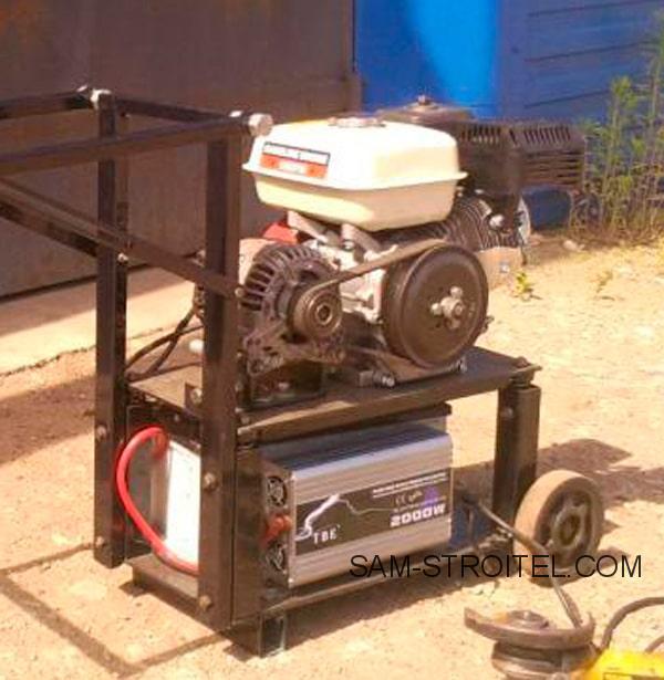 Сделал самодельный генератор на 220в на случай отключения электричества Сделал самодельный генератор на 220в на случай отключения электричества