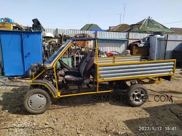 Сделал самодельный автомобиль с двигателем от мотоблока (15 фото) Сделал самодельный автомобиль с двигателем от мотоблока (15 фото)