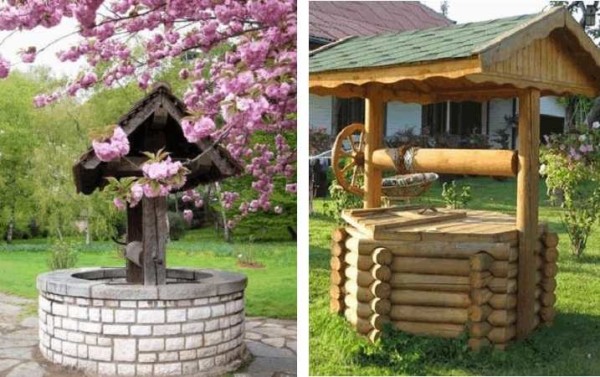 Оформление колодца: колодезный домик (открытый и закрытый) Оформление колодца: колодезный домик (открытый и закрытый)