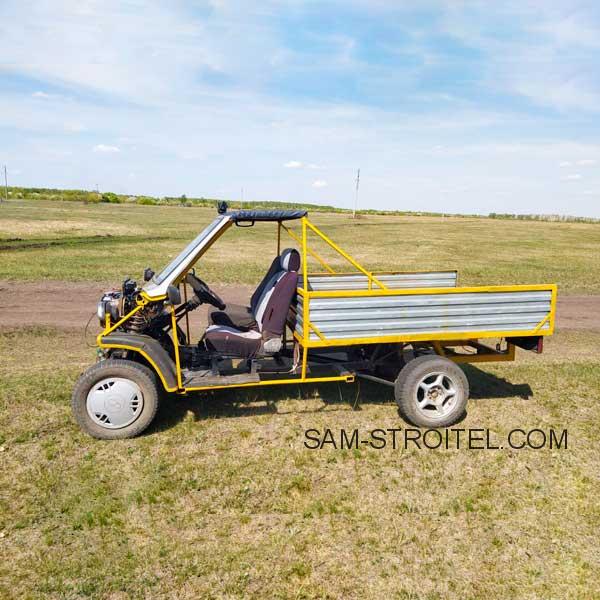 Сделал самодельный автомобиль с двигателем от мотоблока (15 фото) Сделал самодельный автомобиль с двигателем от мотоблока (15 фото)