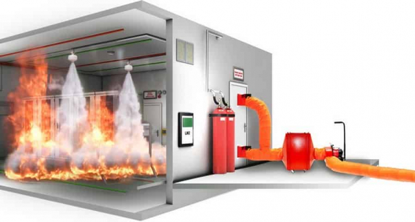 Установка для удаления огнетушащих веществ и продуктов горения Установка для удаления огнетушащих веществ и продуктов горения