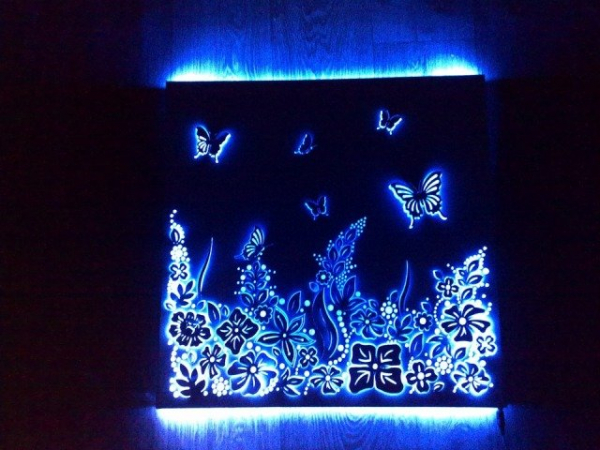 Варианты освещения натяжного потолка