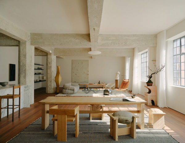 Бетон, естественный свет и японские мотивы: лофт в сиднее