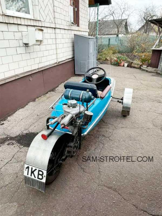 Самодельный трицикл из мотоциклетной люльки и двигателя бензопилы дружба — уникальная техника своими руками Самодельный трицикл из мотоциклетной люльки и двигателя бензопилы дружба — уникальная техника своими руками