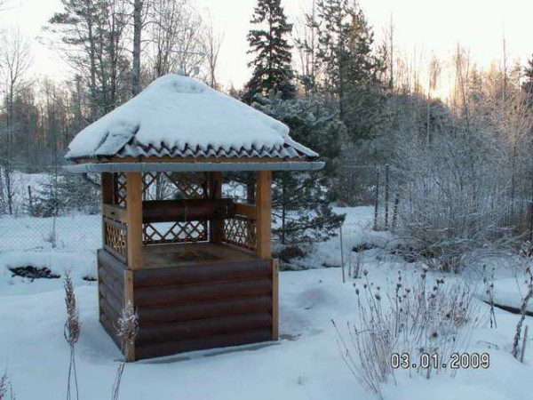 Оформление колодца: колодезный домик (открытый и закрытый) Оформление колодца: колодезный домик (открытый и закрытый)