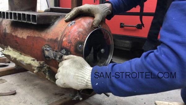 Печь в гараж из газового баллона (29 фото изготовления) Печь в гараж из газового баллона (29 фото изготовления)