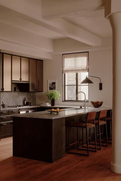 Лофт финансиста в нью-йорке с тёплыми интерьерами Лофт финансиста в нью-йорке с тёплыми интерьерами