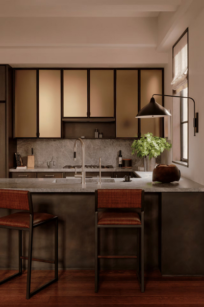 Лофт финансиста в нью-йорке с тёплыми интерьерами Лофт финансиста в нью-йорке с тёплыми интерьерами