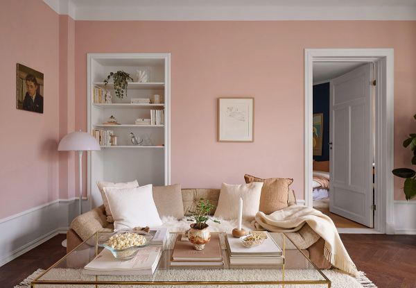 Мягкий розовый в дизайне нежной скандинавской квартиры (50 кв. М) Мягкий розовый в дизайне нежной скандинавской квартиры (50 кв. М)